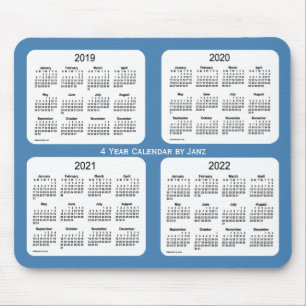 2019-2022 Steel Blue 4 Year Calendar by Janz Mouse Pad