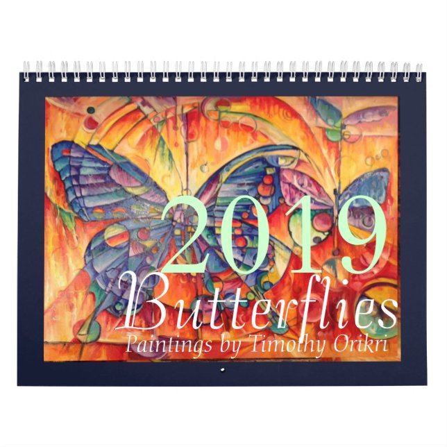 2019 Butterfly Calendar by Timothy Orikri (Cover)