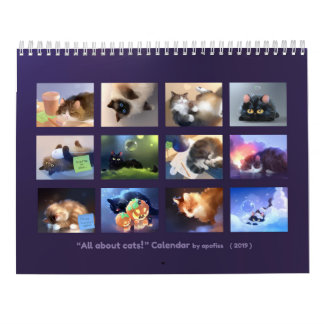 2019 calendar - All about Cats!