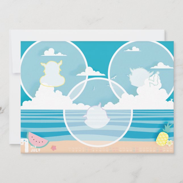 2019 Calendar July Card (Front)