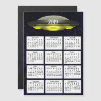2019 Calendar Magnet UFO and Stars