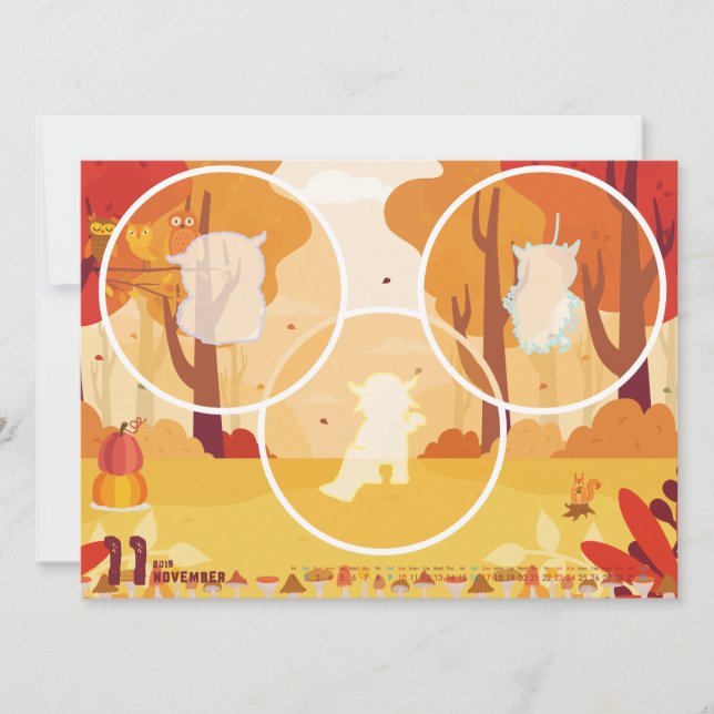 2019 Calendar November Card (Front)