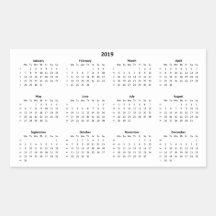 2019 Calendar