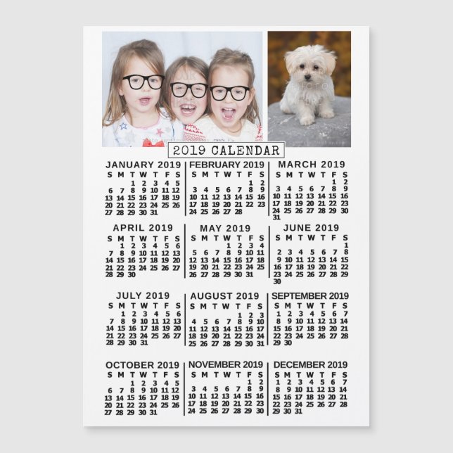2019 Calendar (See Description for New Version)  (Front)