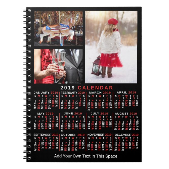 2019 Calendar (See Description for New Version)  Notebook (Front)