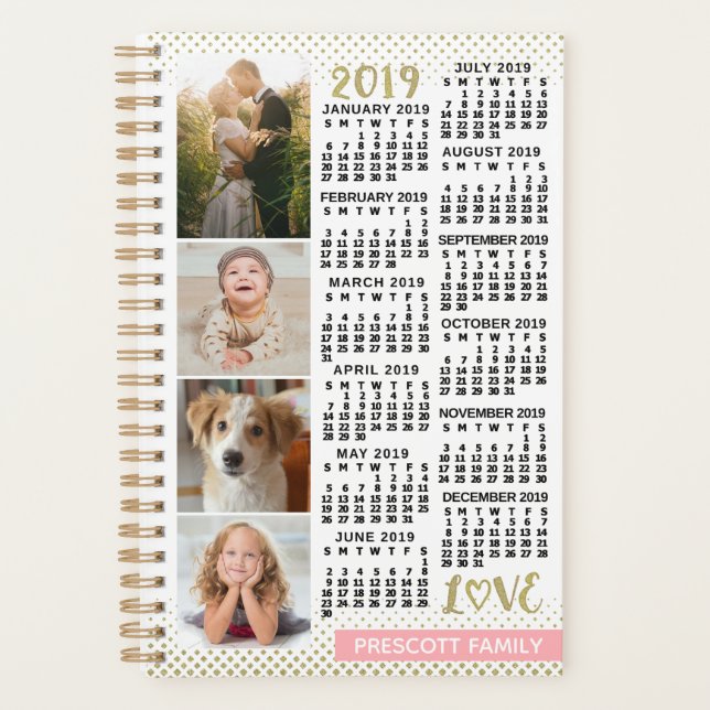 2019 Calendar (See Description for New Version)  Planner (Front)