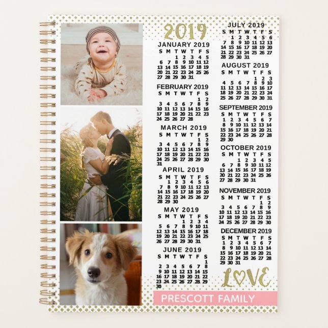 2019 Calendar (See Description for New Version)  Planner (Front)