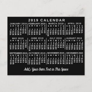 2019 Calendar (See Description for New Version)  Postcard