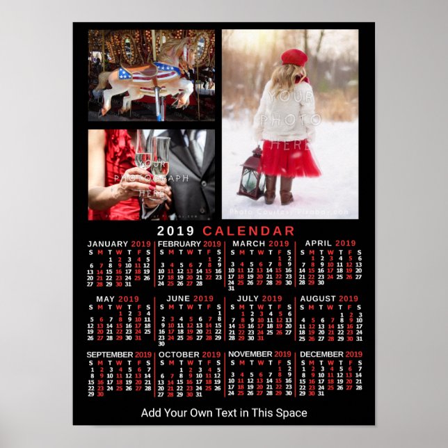 2019 Calendar (See Description for New Version)  Poster (Front)