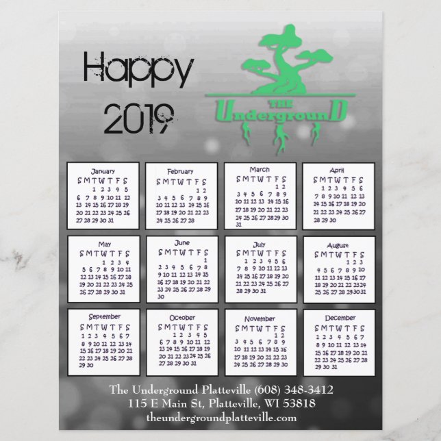 2019 Cardinal Business Calendar Flier for Customer (Front)