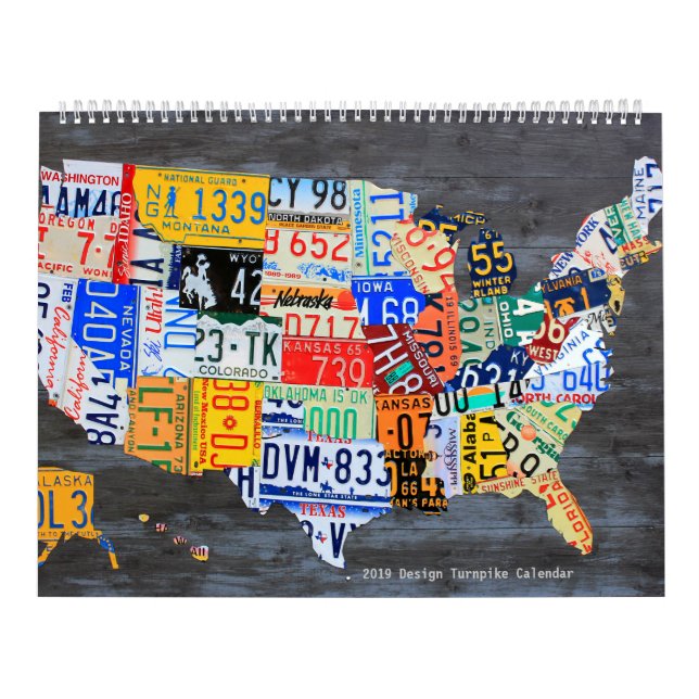 2019 Design Turnpike License Plates Calendar (Cover)