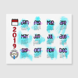 2019 Magnetic Calendar