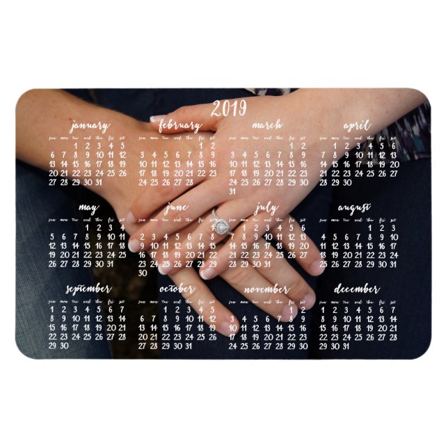 2019 Magnetic Calendar Photo Magnet 4x6 (Horizontal)