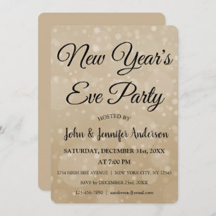 2019 New Year's Eve Party Faux Bokeh Invitation
