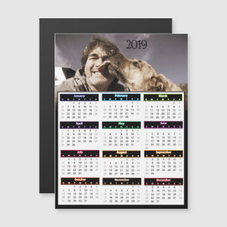 2019 Personalised Photo Mini Calendar Magnetic Invitation