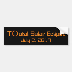 2019 Total Solar Eclipse Bumper Sticker