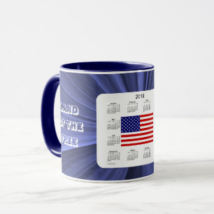 2019 USA Flag Calendar by Janz Ringer Coffee Mug