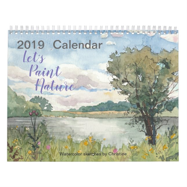 2019 Watercolor Nature Calendar (Cover)