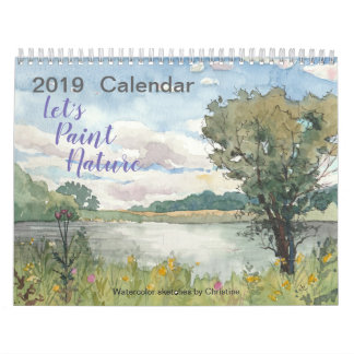 2019 Watercolor Nature Calendar