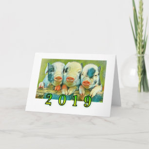 2019 Year of the Pig Card