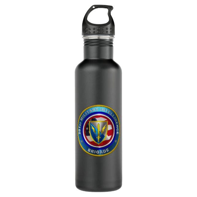 201st Expeditionary Military Intelligence Brigade  710 Ml Water Bottle (Front)