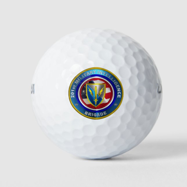 201st Expeditionary Military Intelligence Brigade Golf Balls (Front)