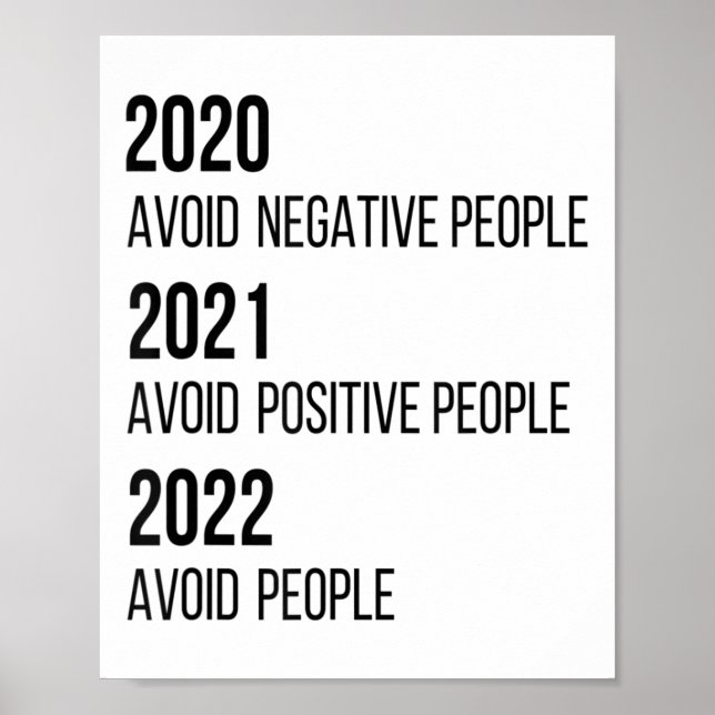 2020 2021 2022 Funny Sarcastic Motivational Quotes Poster (Front)