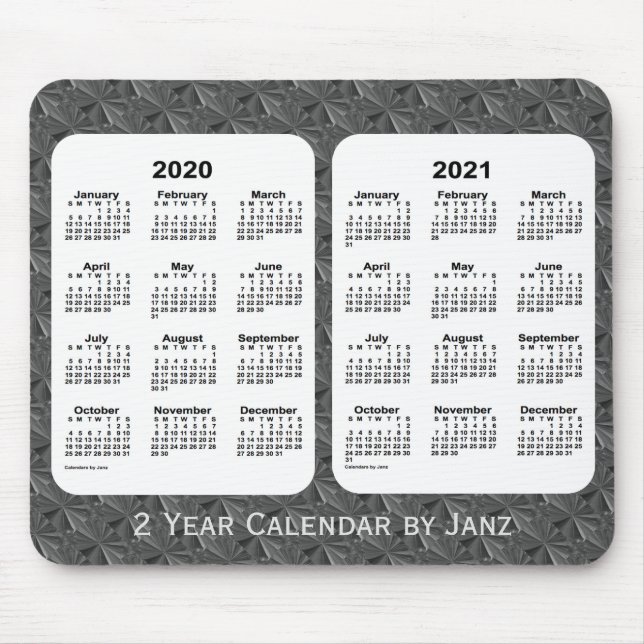 2020-2021 Black Diamonds 2 Year Calendar by Janz Mouse Pad (Front)