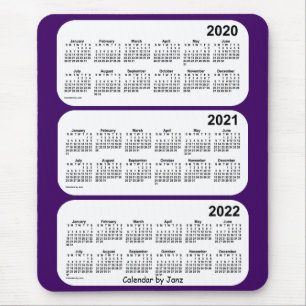 2020-2022 Purple 3 Year Calendar by Janz Mouse Pad