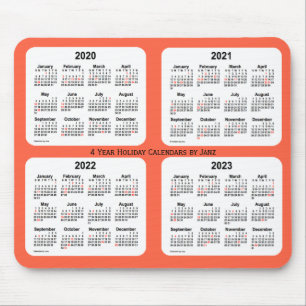 2020-2023 Tomato Red Holiday Calendar by Janz Mouse Pad