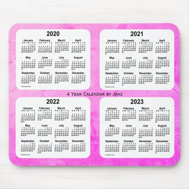 2020-2023 Violet 4 Year Calendar by Janz Faded Mouse Pad (Front)