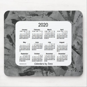 2020 Abstract Black Art Calendar by Janz Mouse Pad