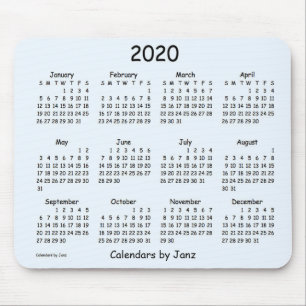 2020 Calendar by Janz Comic Sans Alice Blue Mouse Pad