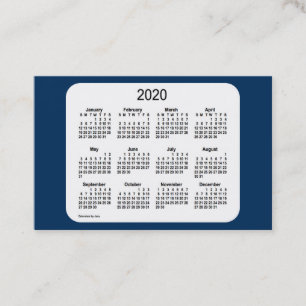 2020 Calendar by Janz Police Box Blue Euro Business Card