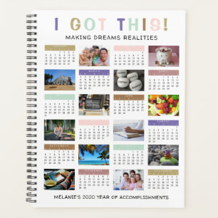 2020 Calendar I GOT THIS Goals Personalised Photos Planner