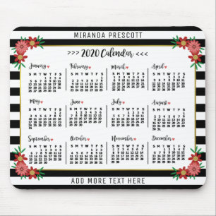 2020 Calendar (See Description for New Version) Mouse Pad