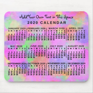2020 Calendar (See Description for New Version) Mouse Pad