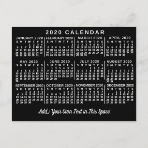 2020 Calendar (See Description for New Version) Postcard
