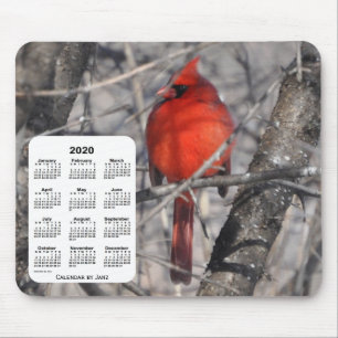 2020 Cardinal Bird Calendar by Janz Mouse Pad