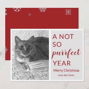 2020 Christmas not so perfect year funny cat/pet Holiday Card