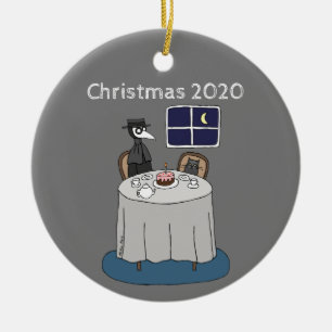 2020 Christmas ornament Plague Doctor Black Cat