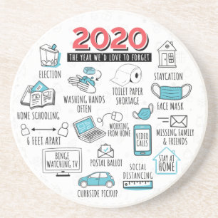 2020 COVID Quarantine Activities Commemorative Coaster