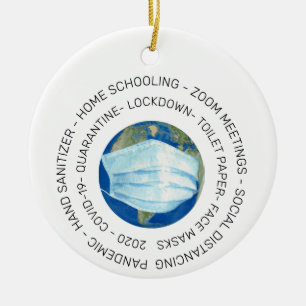 2020 Covid Quarantine World Commemorative Ceramic Ornament