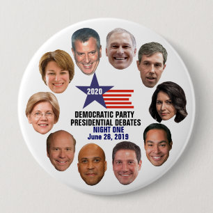 2020 Democratic Party Debates Night One 10 Cm Round Badge