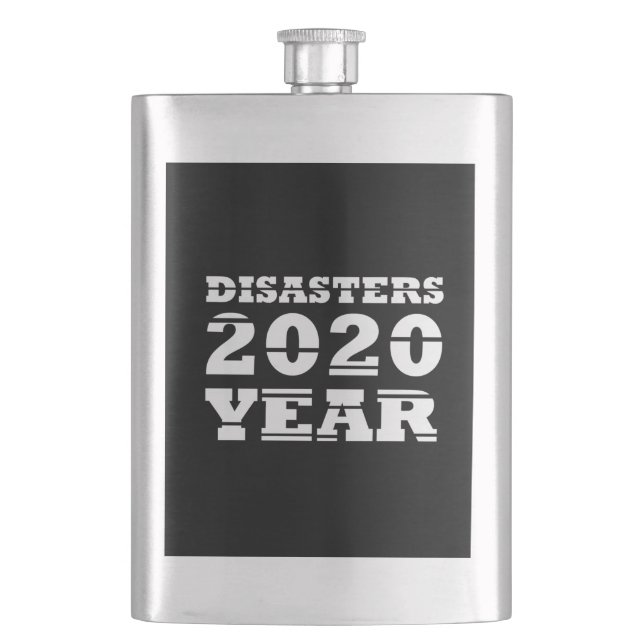 2020 disasters year hip flask (Front)