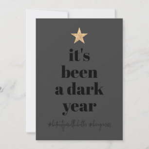 2020 Do-over Humor Gold Star Xmas Tree Holiday Card