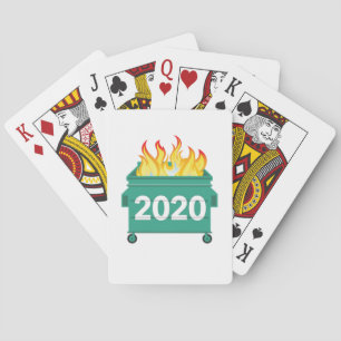 2020 Dumpster Fire Funny Playing Cards