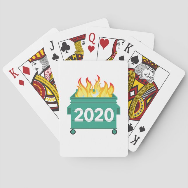 2020 Dumpster Fire Funny Playing Cards (Back)