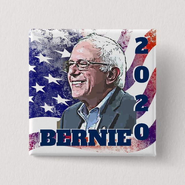 2020 Election Bernie Sanders Support Button (Front)
