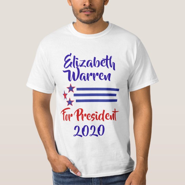 2020 Election Elizabeth Warren Support T-Shirt (Front)
